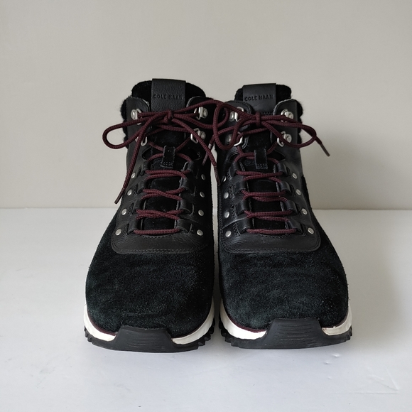 Cole Haan Zerogrand Xc Hiker Boots Size 10 Black Suede - Picture 8 of 15